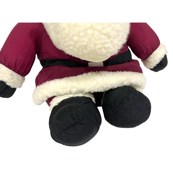 Santa Claus Vintage 90s Plush Nylon Parachute Gnome Red White Kirklands 20” - Picture 5 of 9